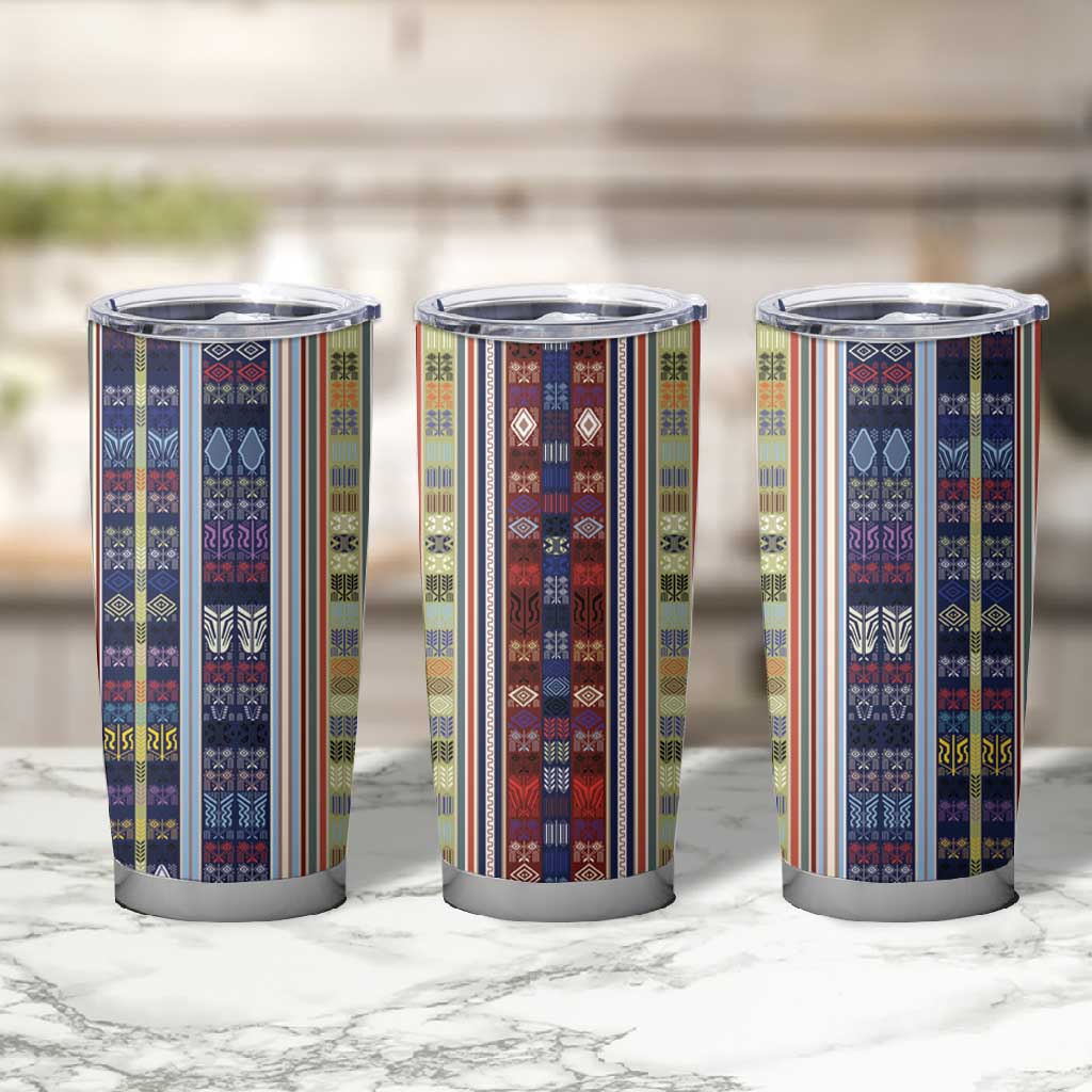 Lamba Mpanjaka Malagasy Traditional Pattern Tumbler Cup