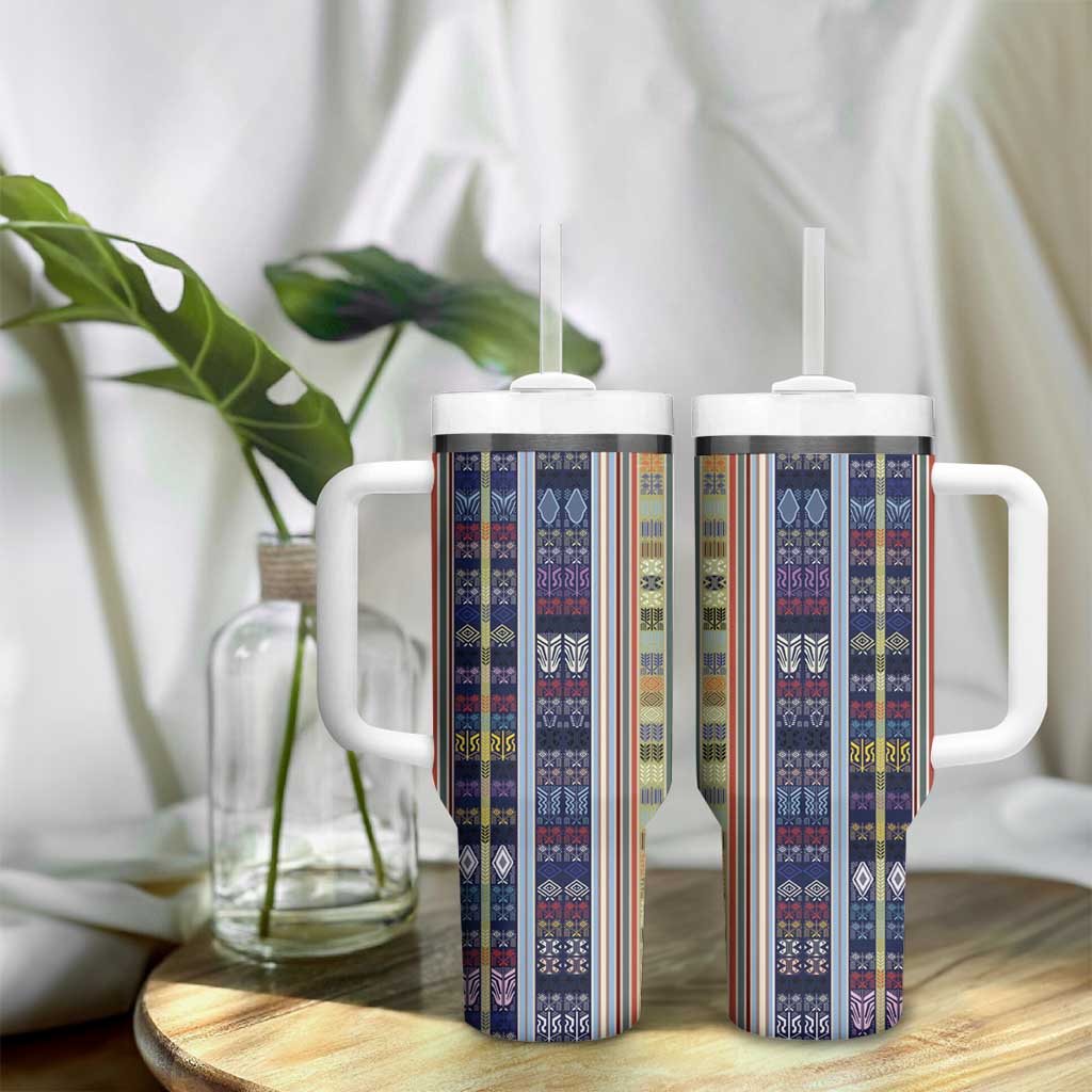 Lamba Mpanjaka Malagasy Traditional Pattern Tumbler With Handle