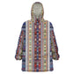 Lamba Mpanjaka Malagasy Traditional Pattern Wearable Blanket Hoodie
