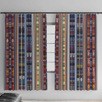 Lamba Mpanjaka Malagasy Traditional Pattern Window Curtain