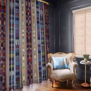 Lamba Mpanjaka Malagasy Traditional Pattern Window Curtain