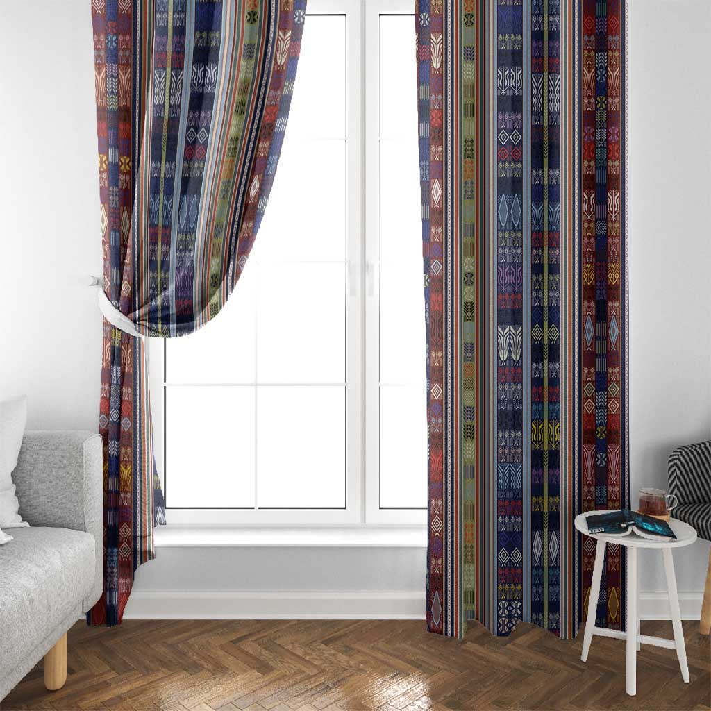 Lamba Mpanjaka Malagasy Traditional Pattern Window Curtain