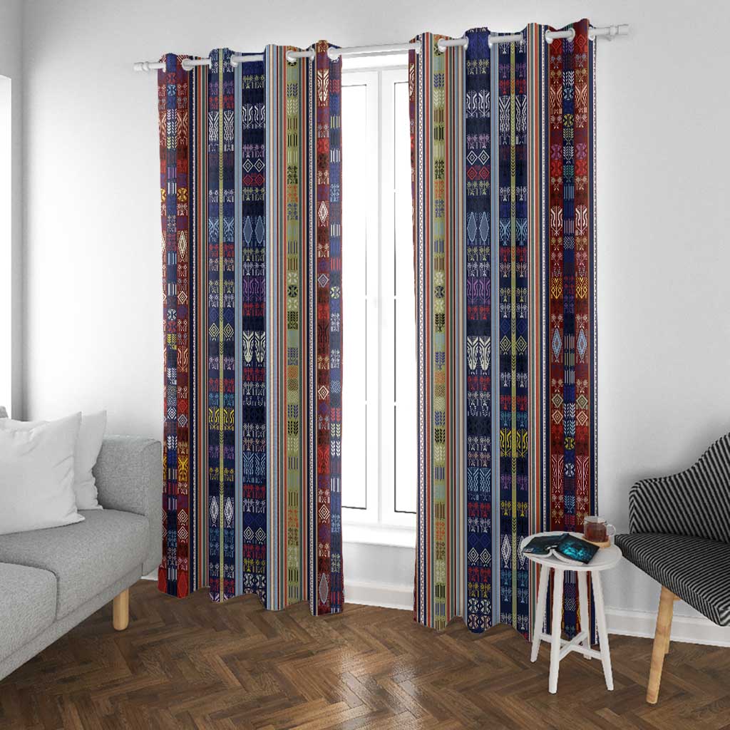 Lamba Mpanjaka Malagasy Traditional Pattern Window Curtain
