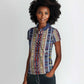 Lamba Mpanjaka Malagasy Traditional Pattern Women Polo Shirt