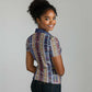 Lamba Mpanjaka Malagasy Traditional Pattern Women Polo Shirt