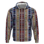 Lamba Mpanjaka Malagasy Traditional Pattern Zip Hoodie
