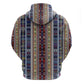 Lamba Mpanjaka Malagasy Traditional Pattern Zip Hoodie