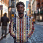 Lamba Mpanjaka Malagasy Traditional Pattern Zip Hoodie