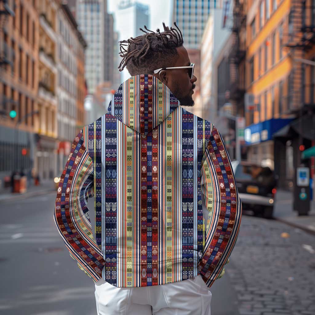 Lamba Mpanjaka Malagasy Traditional Pattern Zip Hoodie