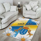 Personalized Canary Islands Area Rug Coat Of Arms Argyranthemum Frutescens