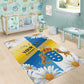 Personalized Canary Islands Area Rug Coat Of Arms Argyranthemum Frutescens