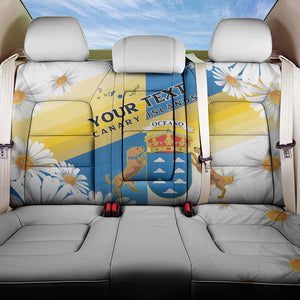 Personalized Canary Islands Back Car Seat Cover Coat Of Arms Argyranthemum Frutescens