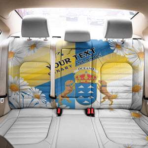 Personalized Canary Islands Back Car Seat Cover Coat Of Arms Argyranthemum Frutescens