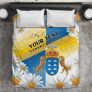 Personalized Canary Islands Bedding Set Coat Of Arms Argyranthemum Frutescens