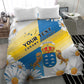 Personalized Canary Islands Bedding Set Coat Of Arms Argyranthemum Frutescens