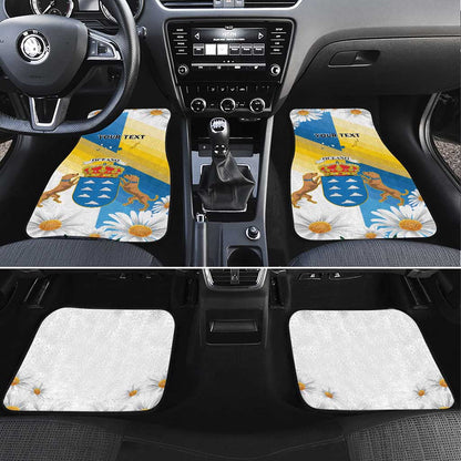 Personalized Canary Islands Car Mats Coat Of Arms Argyranthemum Frutescens