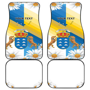 Personalized Canary Islands Car Mats Coat Of Arms Argyranthemum Frutescens