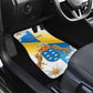 Personalized Canary Islands Car Mats Coat Of Arms Argyranthemum Frutescens