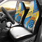 Personalized Canary Islands Car Seat Cover Coat Of Arms Argyranthemum Frutescens
