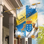Personalized Canary Islands Garden Flag Coat Of Arms Argyranthemum Frutescens
