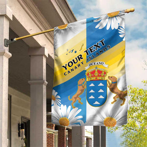 Personalized Canary Islands Garden Flag Coat Of Arms Argyranthemum Frutescens