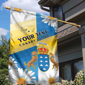 Personalized Canary Islands Garden Flag Coat Of Arms Argyranthemum Frutescens