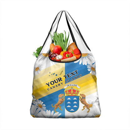 Personalized Canary Islands Grocery Bag Coat Of Arms Argyranthemum Frutescens