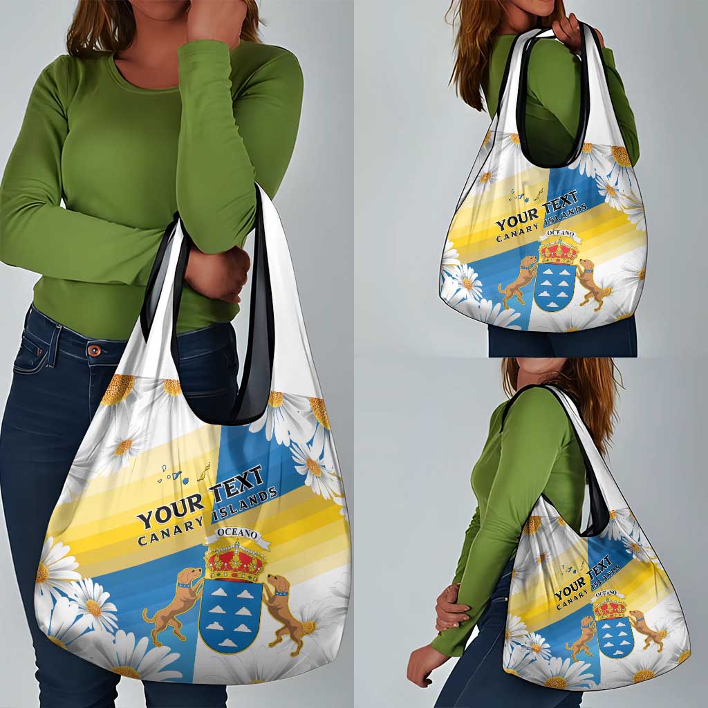 Personalized Canary Islands Grocery Bag Coat Of Arms Argyranthemum Frutescens