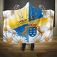Personalized Canary Islands Hooded Blanket Coat Of Arms Argyranthemum Frutescens