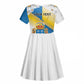 Personalized Canary Islands Kid Short Sleeve Dress Coat Of Arms Argyranthemum Frutescens