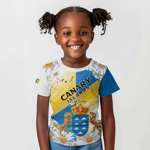Personalized Canary Islands Kid T shirt Coat Of Arms Argyranthemum Frutescens