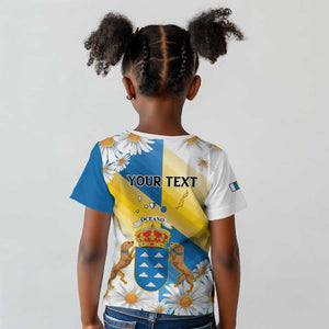 Personalized Canary Islands Kid T shirt Coat Of Arms Argyranthemum Frutescens