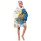 Personalized Canary Islands Kid Wearable Blanket Hoodie Coat Of Arms Argyranthemum Frutescens