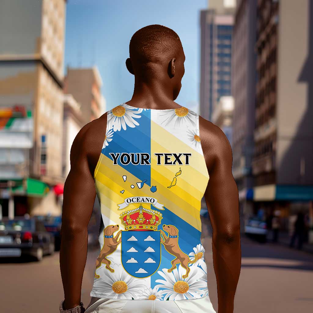 Personalized Canary Islands Men Tank Top Coat Of Arms Argyranthemum Frutescens