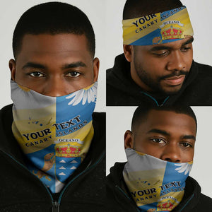 Personalized Canary Islands Neck Gaiter Coat Of Arms Argyranthemum Frutescens LT15