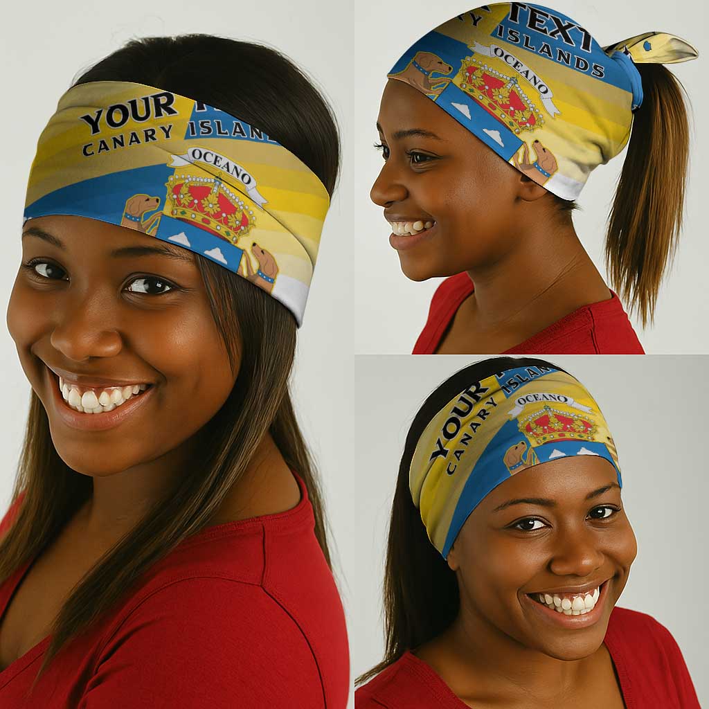 Personalized Canary Islands Neck Gaiter Coat Of Arms Argyranthemum Frutescens LT15