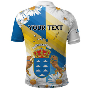 Personalized Canary Islands Polo Shirt Coat Of Arms Argyranthemum Frutescens