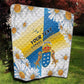 Personalized Canary Islands Quilt Coat Of Arms Argyranthemum Frutescens