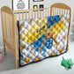 Personalized Canary Islands Quilt Coat Of Arms Argyranthemum Frutescens