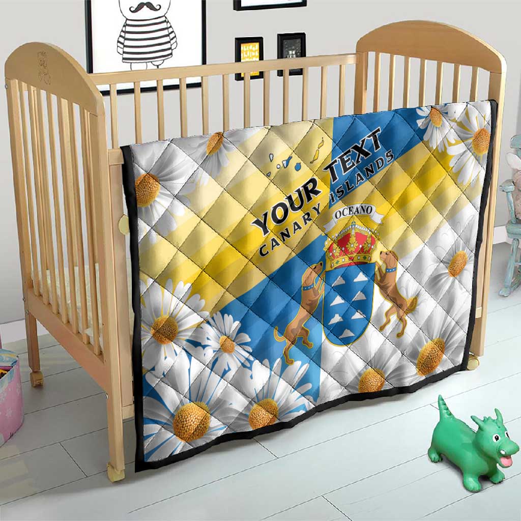 Personalized Canary Islands Quilt Coat Of Arms Argyranthemum Frutescens