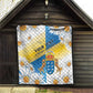 Personalized Canary Islands Quilt Coat Of Arms Argyranthemum Frutescens