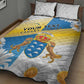 Personalized Canary Islands Quilt Bed Set Coat Of Arms Argyranthemum Frutescens
