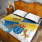 Personalized Canary Islands Quilt Bed Set Coat Of Arms Argyranthemum Frutescens