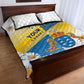 Personalized Canary Islands Quilt Bed Set Coat Of Arms Argyranthemum Frutescens