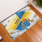 Personalized Canary Islands Rubber Doormat Coat Of Arms Argyranthemum Frutescens