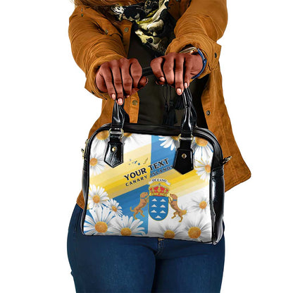 Personalized Canary Islands Shoulder Handbag Coat Of Arms Argyranthemum Frutescens
