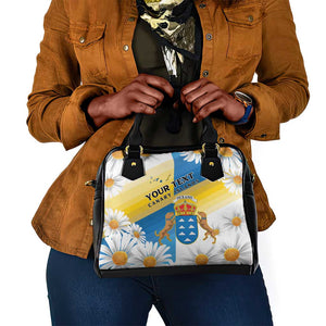 Personalized Canary Islands Shoulder Handbag Coat Of Arms Argyranthemum Frutescens