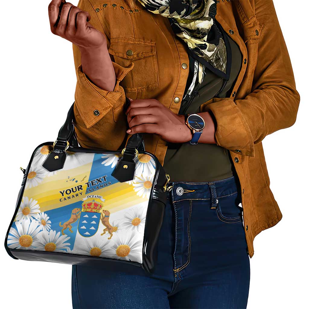 Personalized Canary Islands Shoulder Handbag Coat Of Arms Argyranthemum Frutescens