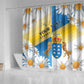 Personalized Canary Islands Shower Curtain Coat Of Arms Argyranthemum Frutescens