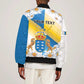 Personalized Canary Islands Sleeve Zip Bomber Jacket Coat Of Arms Argyranthemum Frutescens